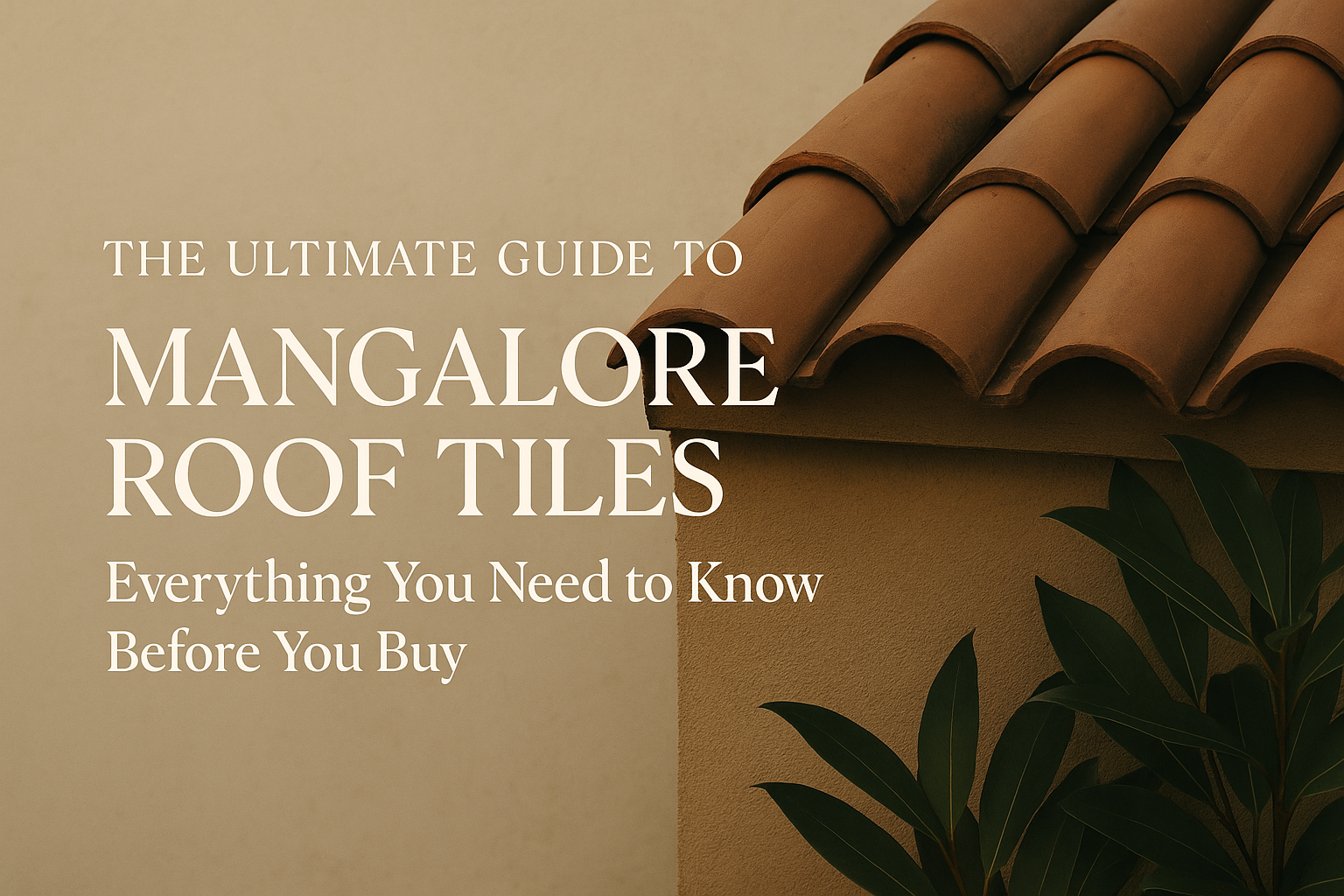 Benefits of Mangalore roof tiles