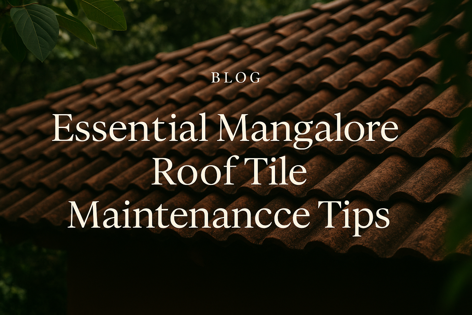 maintenance of mangalore roof tiles