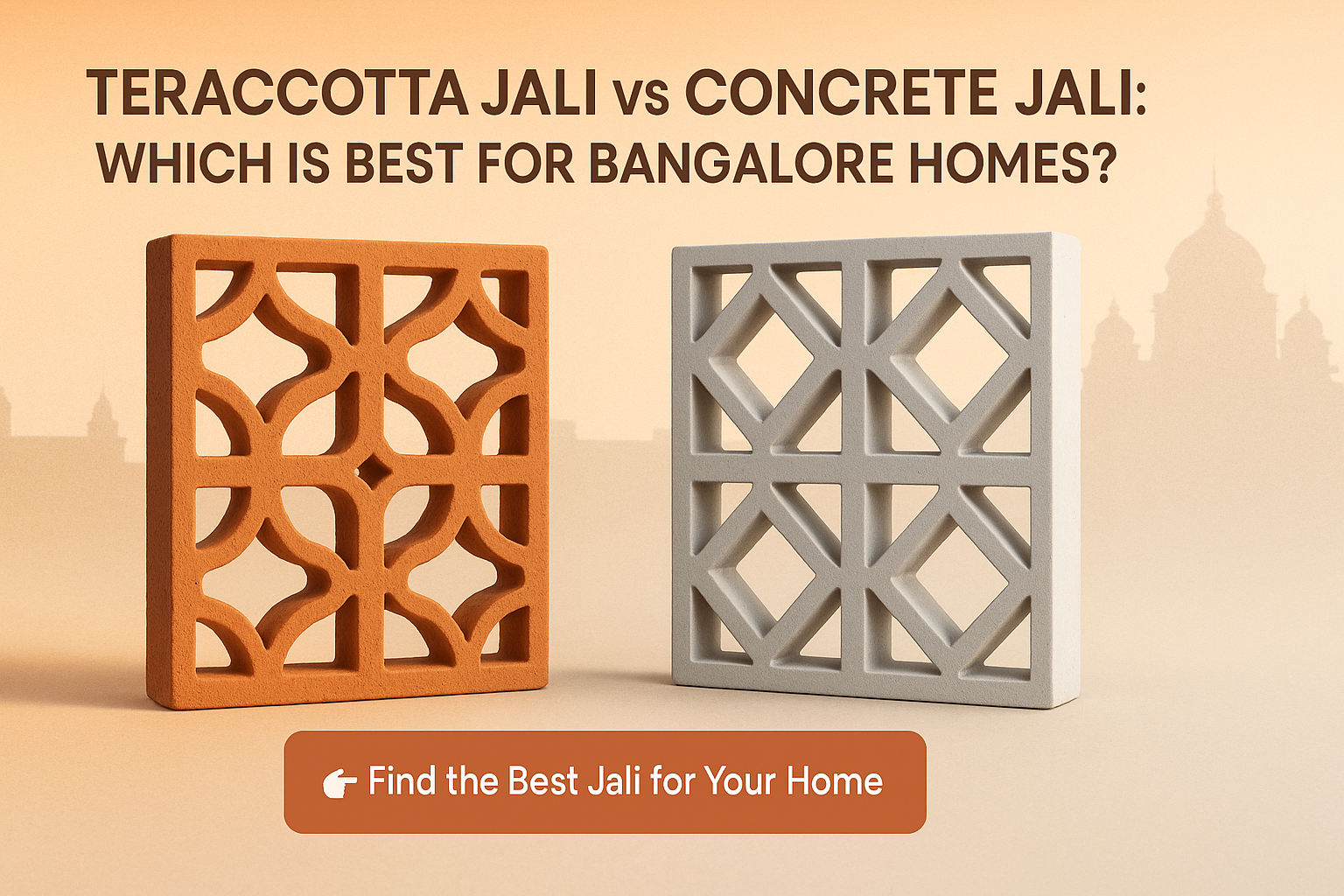 Terracotta Jali vs Concrete Jali in Bangalore