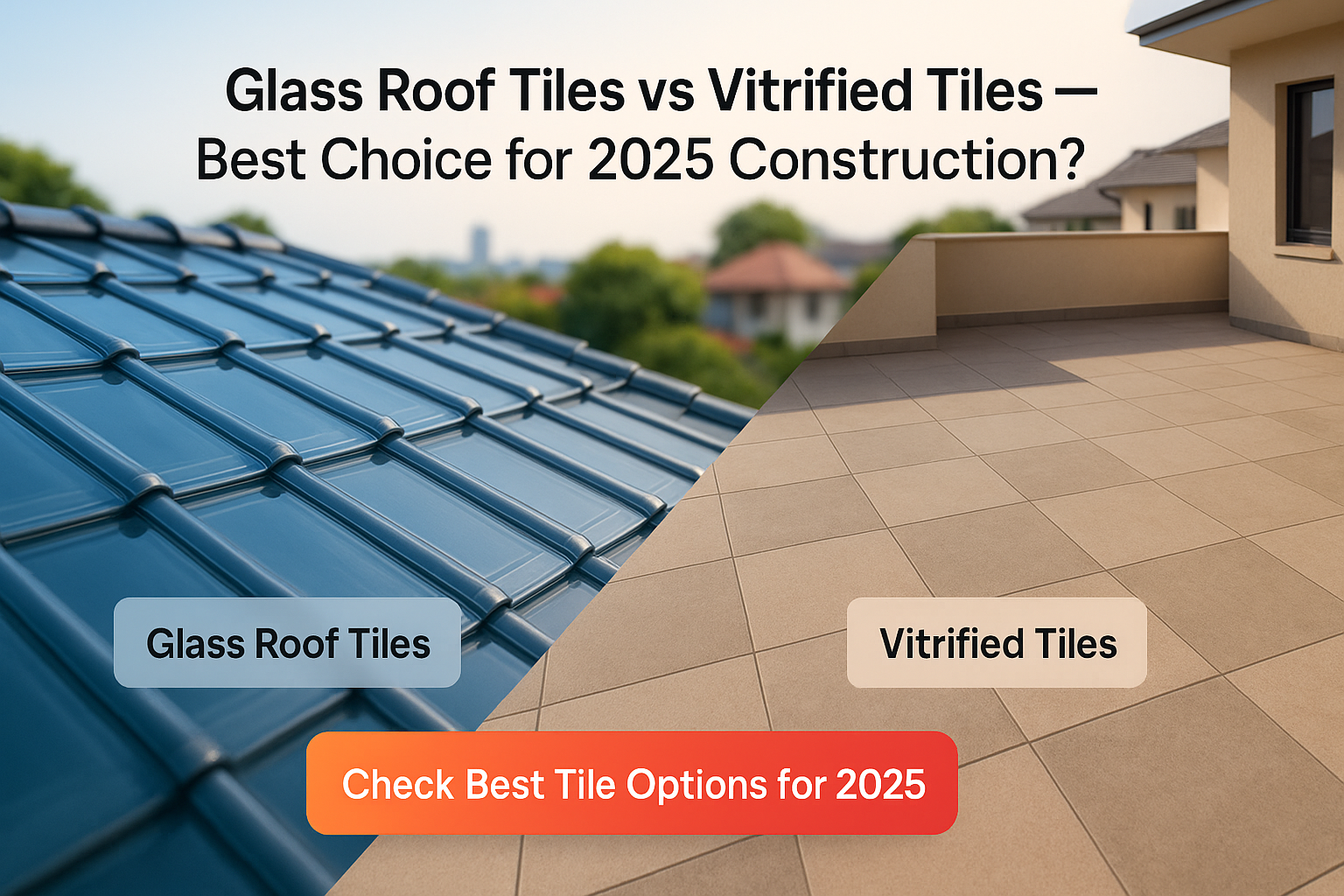 Glass Roof Tiles vs Vitrified Tiles in Bangalore